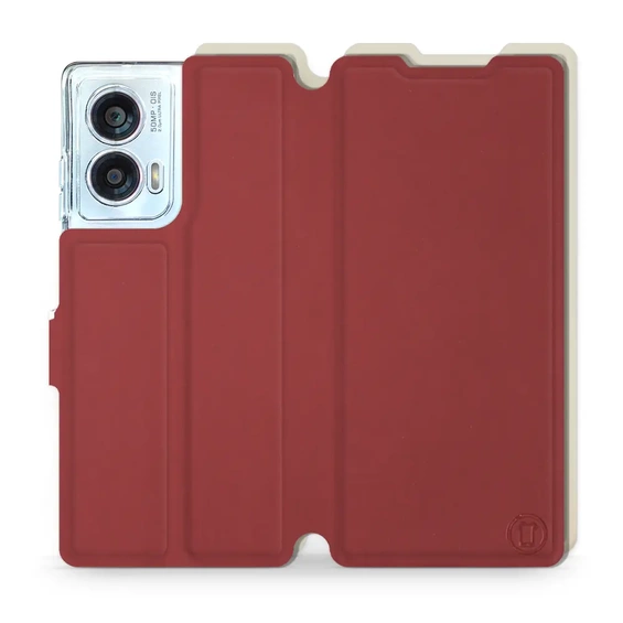 Etui Soft Touch do Motorola Edge 50 Fusion - wzór Zachodząca czerwień z platyną