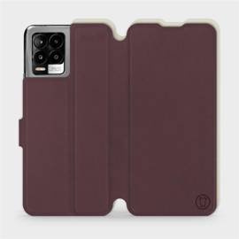 Etui Soft Touch do Realme 8 - wzór Matowy burgund z platyną