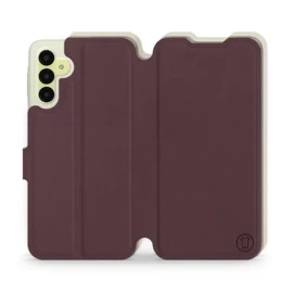 Etui Soft Touch do Samsung Galaxy A15 5G - wzór Matowy burgund z platyną