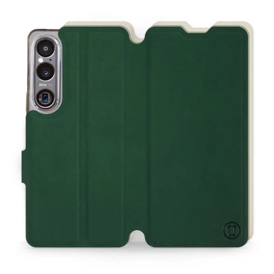 Etui Soft Touch do Sony Xperia 1 VI - wzór Miejska zieleń z platyną
