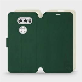 Etui Soft Touch do LG V30 - wzór Miejska zieleń z platyną