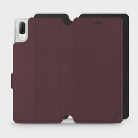 Etui Soft Touch do Sony Xperia L3 - wzór Matowy burgund z czernią