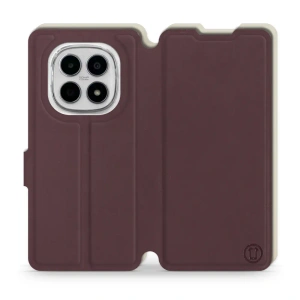 Etui Soft Touch do Xiaomi Redmi Note 15 4G - wzór Matowy burgund z platyną