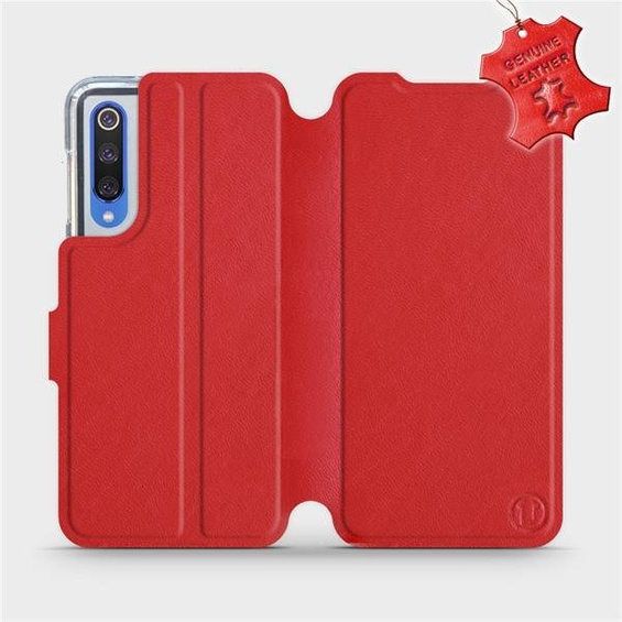 Etui ze skóry naturalnej do Xiaomi Mi 9 SE - wzór Red Leather