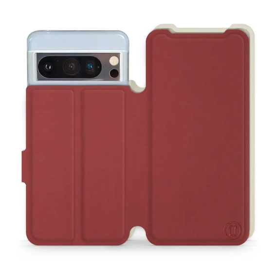 Etui Soft Touch do Google Pixel 8 Pro - wzór Zachodząca czerwień z platyną