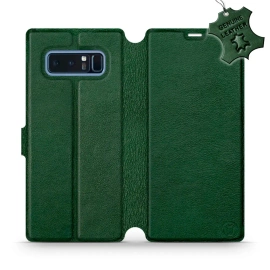 Etui ze skóry naturalnej do Samsung Galaxy Note 8 - wzór Green Leather