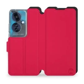 Etui Soft Touch do OPPO Reno 11F - wzór Żywa czerwień z czernią