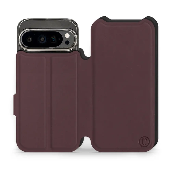 Etui Soft Touch do Google Pixel 9 Pro - wzór Matowy burgund z czernią