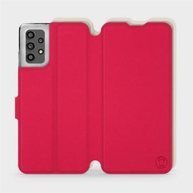 Etui Soft Touch do Samsung Galaxy A32 4g - wzór Żywa czerwień z platyną