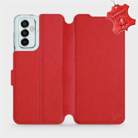 Etui ze skóry naturalnej do Samsung Galaxy M23 5G - wzór Red Leather