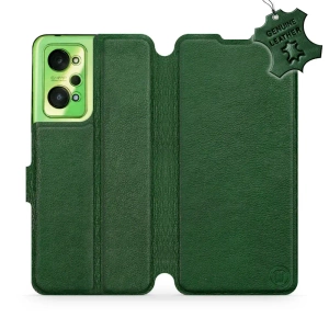 Etui ze skóry naturalnej do Realme GT Neo 2 - wzór Green Leather