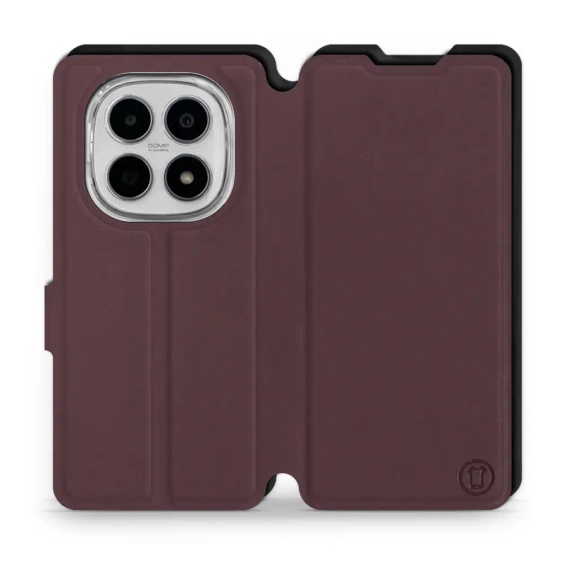 Etui Soft Touch do Xiaomi Redmi Note 15 5G - wzór Matowy burgund z czernią