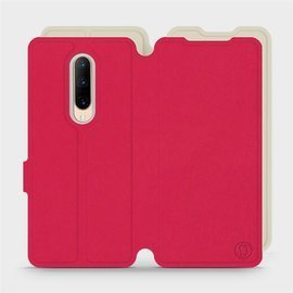 Etui Soft Touch do OnePlus 7 Pro - wzór Żywa czerwień z platyną