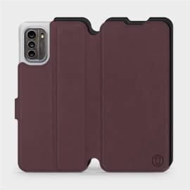 Etui Soft Touch do Nokia G60 5G - wzór Matowy burgund z czernią
