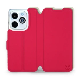 Etui Soft Touch do Infinix Smart 8 - wzór Żywa czerwień z platyną