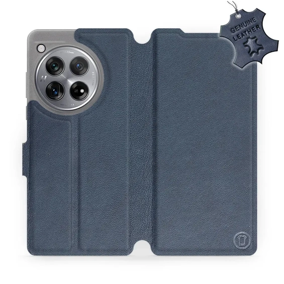 Etui ze skóry naturalnej do OnePlus 12R - wzór Blue Leather