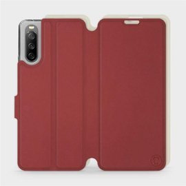 Etui Soft Touch do Sony Xperia 10 III - wzór Zachodząca czerwień z platyną