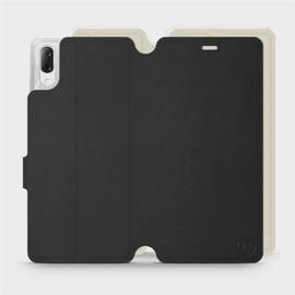 Etui Soft Touch do Sony Xperia L3 - wzór Satynowa czerń z platyną