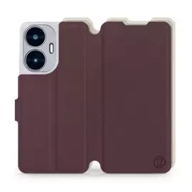 Etui Soft Touch do Realme C55 - wzór Matowy burgund z platyną