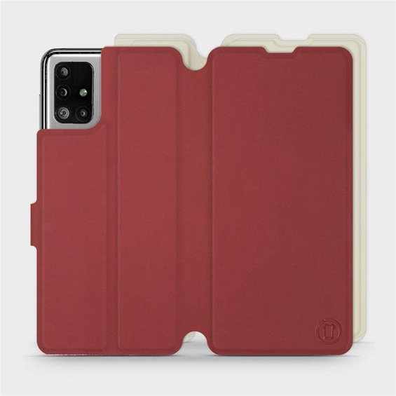 Etui Soft Touch do Samsung Galaxy M51 - wzór Zachodząca czerwień z platyną