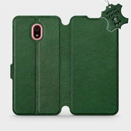 Etui ze skóry naturalnej do Xiaomi Redmi 8a - wzór Green Leather