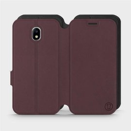 Etui Soft Touch do Samsung Galaxy J3 2017 - wzór Matowy burgund z czernią