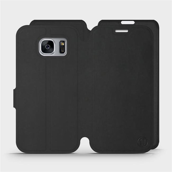 Etui Soft Touch do Samsung Galaxy S7 Edge - wzór Satynowa czerń