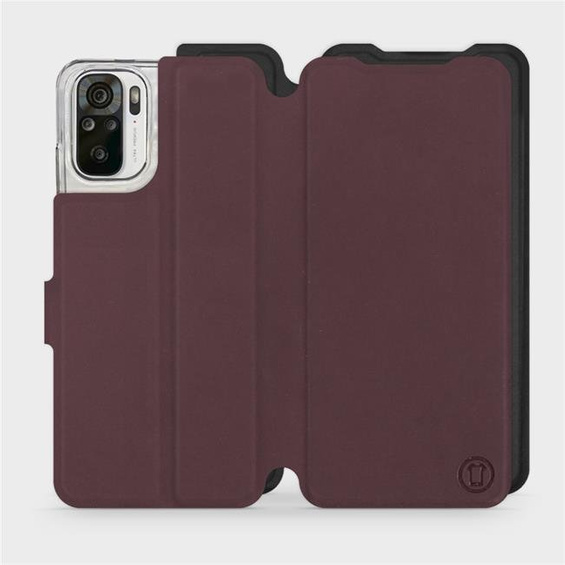 Etui Soft Touch do Xiaomi Redmi Note 10 - wzór Matowy burgund z czernią