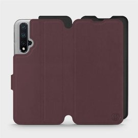 Etui Soft Touch do Huawei Honor 20 - wzór Matowy burgund z czernią