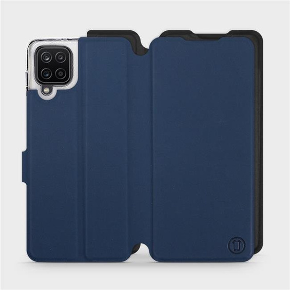 Etui Soft Touch do Samsung Galaxy M12 - wzór Głęboki granat z czernią