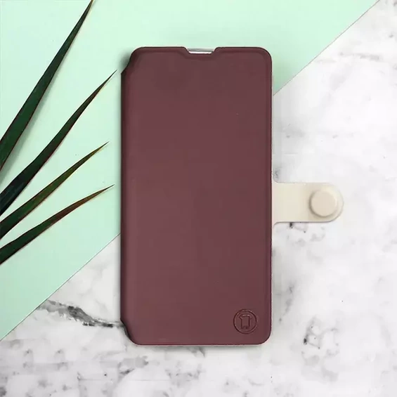 Etui Soft Touch do Huawei P60 Pro - wzór Matowy burgund z platyną