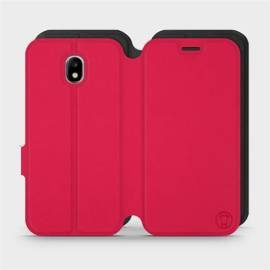 Etui Soft Touch do Samsung Galaxy J3 2017 - wzór Żywa czerwień z czernią
