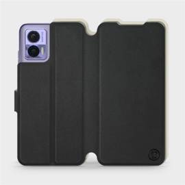 Etui Soft Touch do Motorola Edge 30 Neo - wzór Satynowa czerń z platyną