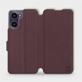 Etui Soft Touch do Realme 10 - wzór Matowy burgund z platyną