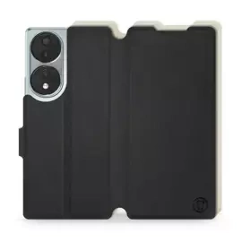 Etui Soft Touch do Huawei Honor 70 - wzór Satynowa czerń z platyną