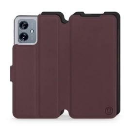 Etui Soft Touch do Motorola Moto G54 5G - wzór Matowy burgund z czernią