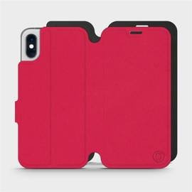 Etui Soft Touch do Apple iPhone XS - wzór Żywa czerwień z czernią
