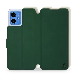 Etui Soft Touch do Motorola Moto G14 - wzór Miejska zieleń z platyną