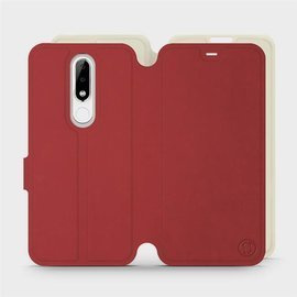 Etui Soft Touch do Nokia 5.1 Plus - wzór Zachodząca czerwień z platyną