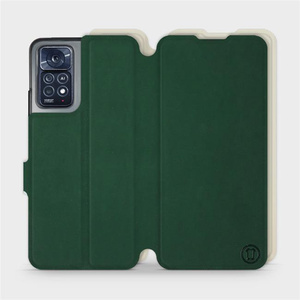 Etui Soft Touch do Xiaomi Redmi Note 11 Pro 5G - wzór Miejska zieleń z platyną