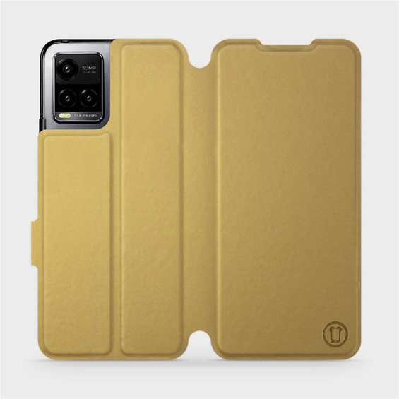 Etui do Vivo Y21S - wzór Gold&Orange