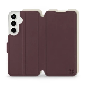 Etui Soft Touch do Samsung Galaxy S24 Plus - wzór Matowy burgund z platyną