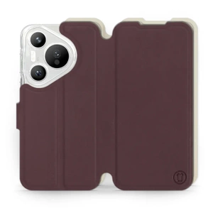 Etui Soft Touch do Huawei Pura 70 - wzór Matowy burgund z platyną