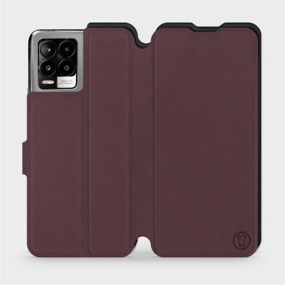Etui Soft Touch do Realme 8 Pro - wzór Matowy burgund z czernią