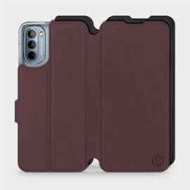 Etui Soft Touch do Motorola Moto G31 - wzór Matowy burgund z czernią