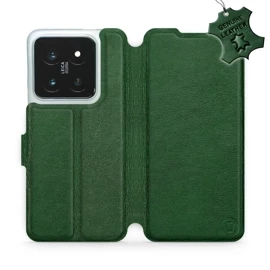 Etui ze skóry naturalnej do Xiaomi 14 Pro - wzór Green Leather