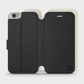 Etui Soft Touch do Apple iPhone 6s - wzór Satynowa czerń z platyną