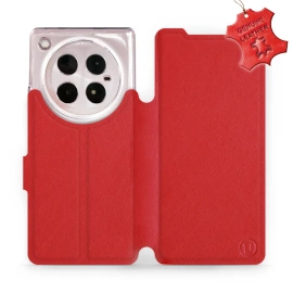 Etui ze skóry naturalnej do Infinix ZERO 40 5G - wzór Red Leather