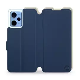 Etui Soft Touch do Xiaomi Redmi Note 12 5G - wzór Głęboki granat z platyną