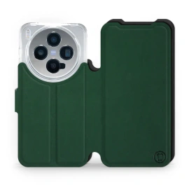 Etui Soft Touch do Vivo X300 - wzór Miejska zieleń z czernią